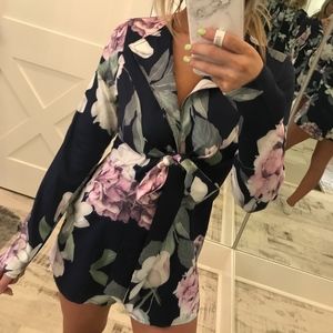 Long Sleeve Floral Romper
